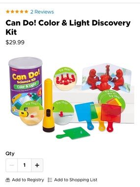 Color & Light Discovery Kit - Yellow, Red, Blue, Green Filters